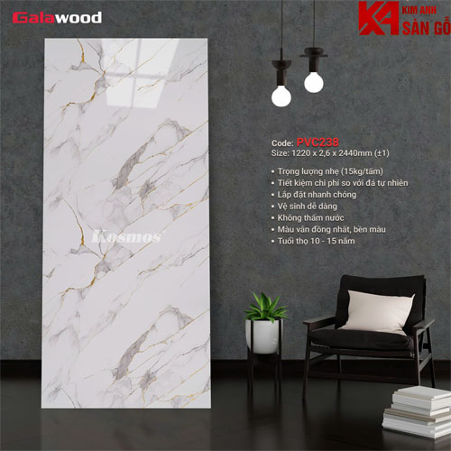 Tấm Ốp Tường PVC Giả Đá Galawood-238